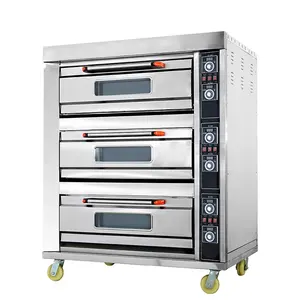 New design good quality 19.8kw 380V 3 deck bakery bread oven