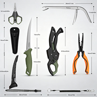 Ensemble d'accessoires de pêche, 5 pièces, pinces de pêche résistantes à la corrosion, couteau de pêche, ciseaux, ensemble d'outils de pêche