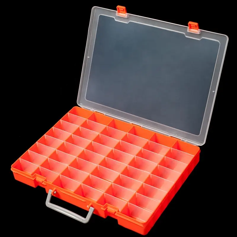 48-Compartment Portable Parts Storage Box Repair Tool Accessories Component Storage Box