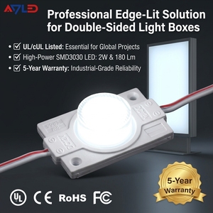 12V Edgelight <b>LED</b> <b>Bar</b> SMD 3030 High Power 2W Injection <b>LED</b> Modules with Optical Lens for Advertising Display <b>Light</b> Box - Product Image 1