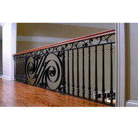 Klassisches Design Hochwertige Schmiedeeiserne Innentreppengeländer Maßgefertigte Balustraden