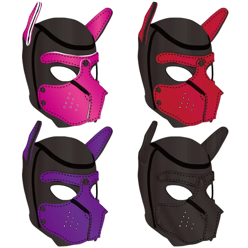 Cosplay dog head face slave bondage gear bdsm Japanese bondage suit adult bondage accessories
