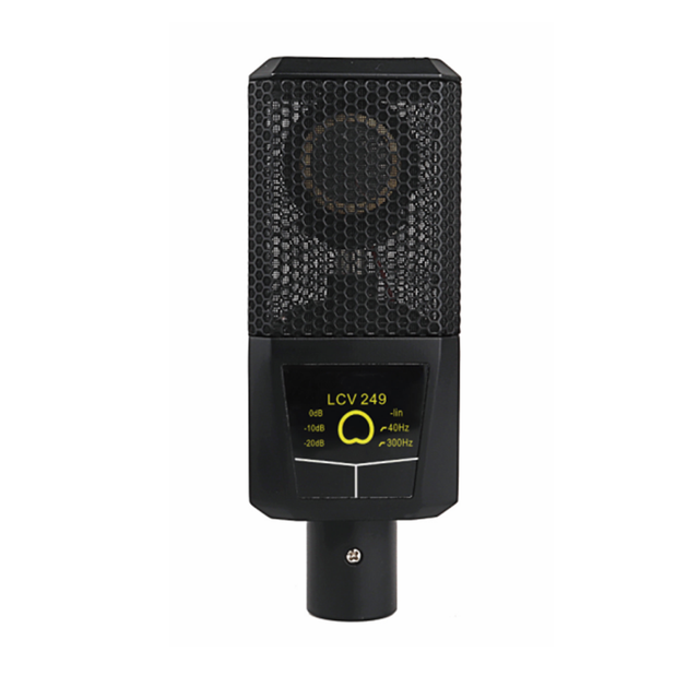 V249 Professional Studio Large Diaphragm Desktop Condenser Microphone for Webcast Live Recording Singing Broadcasting