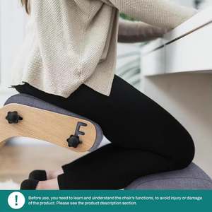 Chaise à genoux avec sièges réglables Chaise <span class=keywords><strong>de</strong></span> genou pour la correction <span class=keywords><strong>de</strong></span> la posture <span class=keywords><strong>Tabouret</strong></span> à bascule pour bureau Soulagement et soutien <span class=keywords><strong>de</strong></span> la douleur au <span class=keywords><strong>dos</strong></span> - Product Image 2