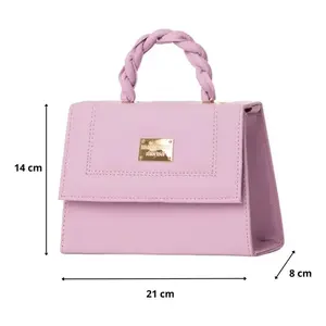 Bolso Bandolera Refinado Fana Nicole en Color Lila para Dama, Estilo de Moda con Correa Única y Cierre de Cremallera Impermeable, Letra Transparente, para Verano e Invierno - Product Image 3