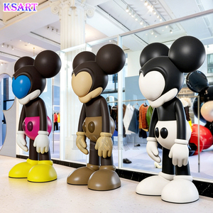 Escultura Abstracta de <span class=keywords><strong>Mickey</strong></span> en Resina, Fabricada en Fábrica, para Decoración del Hogar, Sala de Estar, Tienda, Estatua de Dibujos Animados de Gran Tamaño para Decoración de Interiores - Product Image 5