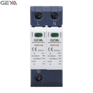 GEYA GSP9-C40-2P 40KA एसपीडी 2P बिजली वृद्धि संरक्षण डिवाइस एसपीडी 385V 420V घर उछाल बन्दी सुरक्षात्मक - Product Image 1