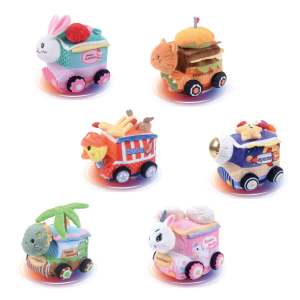 Giocattolo per Neonati a Forma di Animale in Peluche con Luci e Musica, Ruote Universali, Morbido Pupazzo Auto 0+ Mesi, Giocattolo per Gattonare - Product Image 1