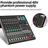 Console de mixage DJ numérique USB 10 canaux OEM DX10C professionnelle avec alimentation fantôme 48V, homologuée CE pour les performances sur scène