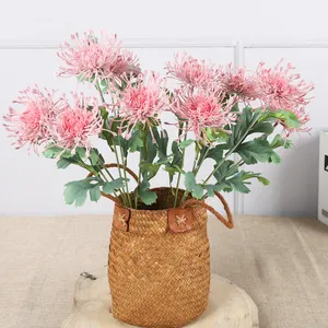 Buatan Bunga Krisan Berkelompok Leucospermum Pincushion untuk Dekorasi Rumah Pernikahan