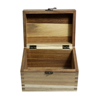 Boîte à cartes de recettes en bois vintage FSC&BSCI avec cartes vierges 4x6, porte-cartes de recettes personnalisé