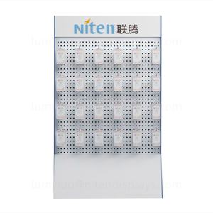 Retail Store Display Solution Single Sided Metal Floor Stand <b>with</b> Pegboard and Hooks for Mobile Accessories & Phone <b>Case</b> Rack - Product Image 3