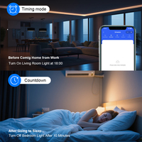 Pengukur energi sakelar cerdas WIFI 63A 1P, meteran energi N + L garis bersama Timer Relay MCB Smartlife tegangan perlindungan arus