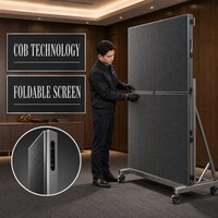 Écran pliable Micro LED P1.2 avec technologie COB, 4K HDR10, ultra-fin, pour publicité intérieure, avec CMS et RDM basés sur le cloud