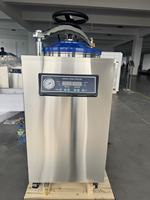 Stérilisateur à vapeur vertical haute pression BIOSTELLAR 50L avec affichage numérique, fonction minuterie, plage de température 116-134°C, autoclave
