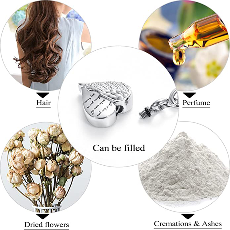 Bracciale Portaceneri Commemorativo A Farfalla Con Cristallo – In Acciaio Inox 316L, 20 Cm, Per Ceneri Funebri O Ricordi - 3