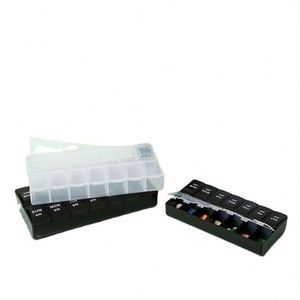 Pastillero Semanal de Gran Capacidad para 7 Días, AM/PM, de PP de Grado Alimenticio, a Prueba de Niños, Multicolor, Organizador de Tabletas para Uso Matutino y Nocturno - Product Image 4