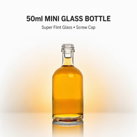 Mini bouteille de liqueur en verre en forme d'animal unique, impression de motifs personnalisés pour l'emballage de cadeaux d'affaires de fin d'année
