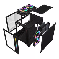 Boîtier d'ordinateur design populaire, tour et boîtier ATX pour ordinateur pc de jeu RGB Fans