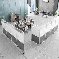 Cloison de bureau sur mesure, séparateur de pièce, écran mobile, panneau en bois, système de cloisonnement haut de gamme pour espace de travail d'entreprise