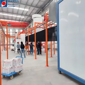 Fully automatic powder coating line for metal panels