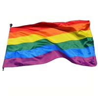Venta al por mayor de poliéster con logotipo personalizado Gay Free Rainbow LGBTQ Banderas vibrantes 6 colores 3X5FT LGBT Pride Flag