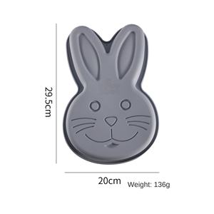 Stampo per torte in Silicone a forma di coniglio per uso alimentare grande Mousse per torte da forno utensili per torte riforniti in fabbrica - Product Image 3