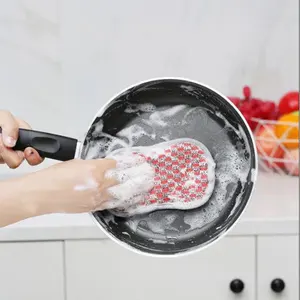 Hot-Selling Bulk Reusable Double-sided Magic Scrub Pot Sponge Brush Kitchen Dishwashing Cleaning Sponge