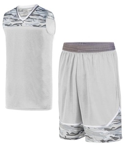 Hommes Uniformes de Basket-Ball Réversible 2 Côtés Porter Maillot De Sport et Short En Maille Débardeur D'entraînement Ensemble - Product Image 5