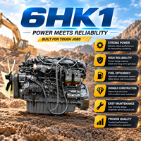 Moteur diesel turbocompressé ISUZUS 6HK1 212 kW 284 CV 2000 tr/min pour excavatrice, chargeuse, machines de construction, équipement industriel