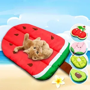 Summer Cool Pet Mat Avec Motif Fruit <span class=keywords><strong>Apaisant</strong></span> Lavable Pet Mat Cat Blanket Sofa Respirant Cold Pet Dog Bed Mat Supplies - Product Image 2