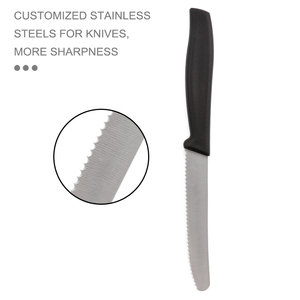 Khái niệm cơ bản 6-Piece nhựa xử lý bếp bít tết <span class=keywords><strong>Knife</strong></span> <span class=keywords><strong>Set</strong></span> với Hộp quà tặng - Product Image 4