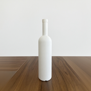 ขวดแก้วสีขาวด้านแบบกำหนดเอง ขนาด 70 ซล. 50 ซล. 750 มล. รูปทรงกลม สำหรับบรรจุวอดก้า จิน รัม น้ำมันมะกอก พร้อมจุกไม้ก๊อก - Product Image 3