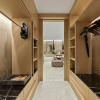 Meubles de chambre d'hôtel cinq étoiles modernes en panneaux de bois massif, écologiques, durables, personnalisables, vente directe d'usine, usage commercial, garantie 5 ans