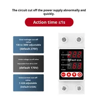 Stabilisateurs de tension 220V à affichage numérique, courant et tension réglables, 2P, usage domestique, protection contre les surtensions et les sous-tensions à réinitialisation automatique Abongl