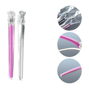 Pinzas de Pelo de Plástico Tipo Pico de Pato/Cocodrilo Personalizadas al por Mayor para Barbería, Horquillas para Maquillaje y Peluquería - Product Image 3