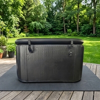 Ensemble sauna extérieur et bain de glace avec refroidisseur et baignoire froide