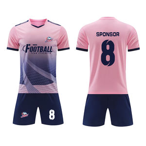 ملابس تدريب رياضية رجالية مخصصة بأكمام قصيرة، طقم جيرسي كرة قدم جديد، بدلة موحدة للكبار للمباريات، سريعة الجفاف للصيف - Product Image 3