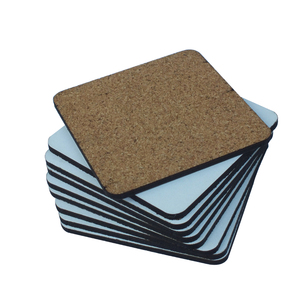HTPmart 4 pollici sublimazione 4mm bianco MDF <span class=keywords><strong>sottobicchiere</strong></span> in <span class=keywords><strong>legno</strong></span> con sughero antiscivolo stampa su misura quadrato/raunde forma tazza <span class=keywords><strong>sottobicchiere</strong></span> - Product Image 6
