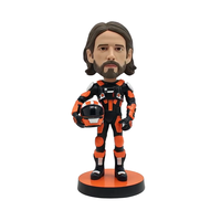 Bobblehead de motocycliste en résine, statue de poupée 3D hochant la tête pour cadeau de motards, décor d'amant de vélo personnalisé pour affichage de bureau à domicile