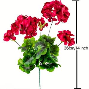 Buisson de fleurs artificielles en plastique décoratif fait à la main résistant aux UV pour la fête des mères, utilisation intérieure/extérieure - Product Image 4