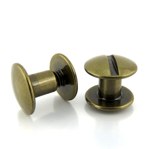 Vis à rivets Chicago en laiton M4, finition bronze antique - Product Image 1
