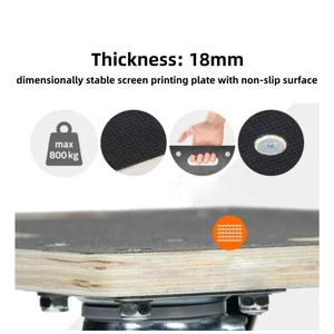 Plateforme roulante de transport de meubles, rouleaux 60*40 cm, charge 200 kg, <span class=keywords><strong>planche</strong></span> <span class=keywords><strong>à</strong></span> <span class=keywords><strong>roulettes</strong></span> avec freins, chariot de plateforme - Product Image 4