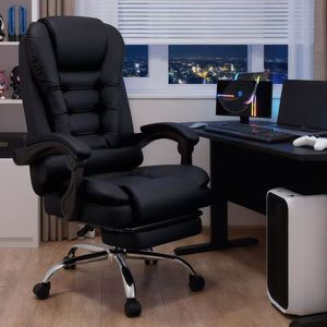 K Home Chaise d'ordinateur, chaise de bureau décontractée avec dossier inclinable, chaise de canapé, chaise de bureau haut de gamme pour patron - Product Image 2