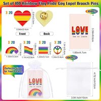 Arc-en-ciel fierté épinglettes en vrac LGBT Gay ensemble émail arc-en-ciel drapeau coeur fierté broche fierté lesbienne cadeau