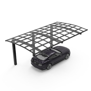 Abri de voiture extérieur, structure en aluminium, toit en polycarbonate pour une seule place de stationnement - Product Image 2