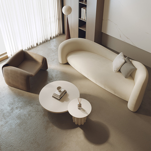 Set Divani di <span class=keywords><strong>Design</strong></span> Curvi e Irregolari Contemporanei per Soggiorno, Hall di Hotel, Ufficio, Reception, <span class=keywords><strong>Area</strong></span> Lounge e Sala Riunioni - Product Image 1