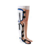 Attelle orthopédique réglable à fermeture par bouton pour immobilisation du genou et soutien des fractures en physiothérapie médicale