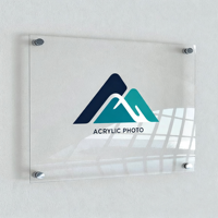 Plaque en acrylique personnalisée, forme et taille sur mesure, impression UV, découpe laser, imperméable, pour la décoration de logos et de signalétique
