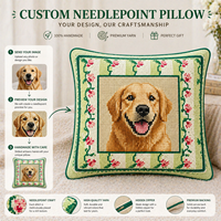 Housse de coussin rectangulaire personnalisable à motif floral, faite à la main en polyester/coton, écologique, style campagne française 3D, pour la maison et l'hôtel